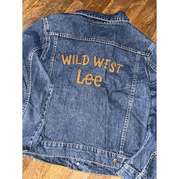 LEE rider Denim Trucker Jacket Kids 11/12 Blue Wild West NEW - Picture 3 of 3